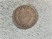 1908 Liberty head nickel