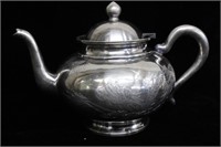 Republican Chinese Silver Teapot w Hallmark