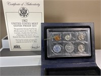 1962 proof set in special display