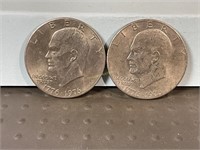 Two 1976 Ike dollars