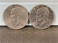 Two 1976 Ike dollars