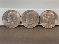 Three 1978D Ike dollars