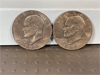 Two 1978D Ike dollars