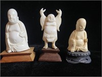 Three Chinese Carved Buddha