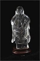 Chinese Crystal Shou Figural