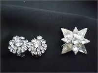 Weiss brooch and clip on earrings