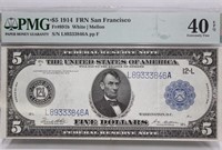 1914 $5 FRN SAN FRANCISCO White/Mellon