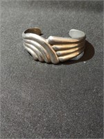 Sterling cuff bracelet, 40g. Mexico