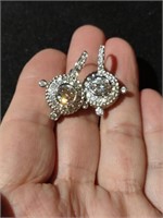 Sterling earrings. Designer Judith Ripka, signed.