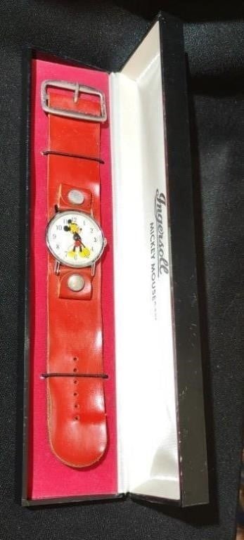 Vintage Ingersoll Mickey Mouse watch in original