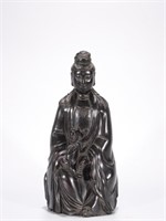 Chinese Zitan Wood Carved Figural