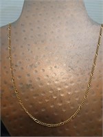 18k gold 13g 24 inch Figaro necklace