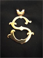 10k gold 15g custom made S pendant
