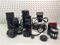 Lot of Camera Essentials w/ Camera