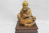 Chinese Soapstone Carved Luohan Figural