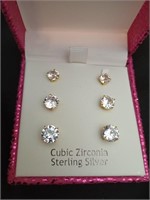 3 pair of Rachel Ashwell cubic and sterling