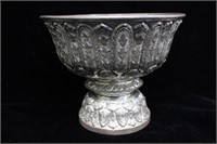 Chinese Silver Compote Bowl w Two Hallmark