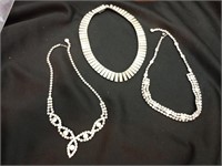 3 amazing rhinestone necklaces.