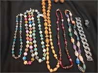 6 fabulous beaded necklaces with a bracelet and 2