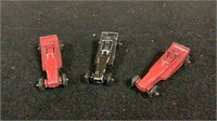 2 Vintage Tootsie Toy Diecast Wedge Dragster,