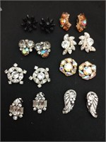 8 great pairs of Weiss clip on earrings