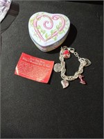 Brighton love your heart bracelet and tin.