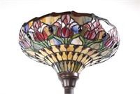 Victorian Tiffany Style Stained Glass Floor Lamp