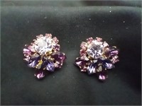 Stunning clip on earrings made in Austria