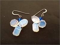 Amazing sea opal & Sterling earrings