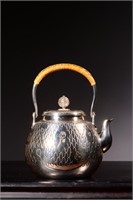 Japanese Silver Teapot w Hallmark.