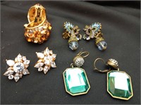 Great group of costume earrings, both post and