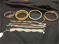 Pretty group of 9 costume bracelets