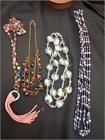 4 beautiful costume necklaces