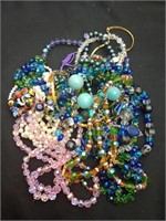 Great mixed lot of costume necklaces including a