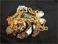 Group of fashion necklaces including an unsigned