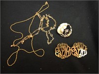 Gold filled mixed jewelry lot including 2
