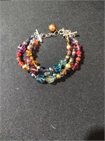 Sterling Emily Ray 3 strand multi color toggle