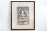 Chinese Thanka in Frame