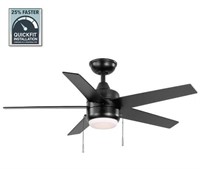 44 in. LED Indoor/Outdoor Matte Black Ceiling Fan