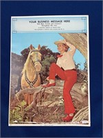 Vintage Calendar advertising samples, Western