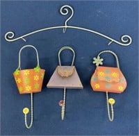 (4) Metal Hat/Utensil Hangers, some are Made in
