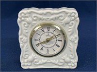 Montrose Porcelain Quartz Mantle Clock,  White,