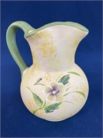 Vintage Hand Painted Ceramic vase with flowers 8