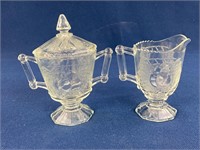 Jeannette Baltimore Pear Clear Glass Covered