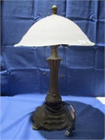 Lamp with glass shade