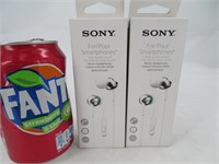 2 écouteurs neuf SONY avec micro
