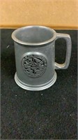 Vintage Metal Pewter Drinking Mug Beer Drinking