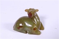 Chinese Hetian Jade Carved Deer