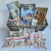 Porcelain Doll Parts 1" scale with Doll Books