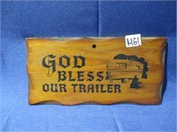 Bless our Trailer sign